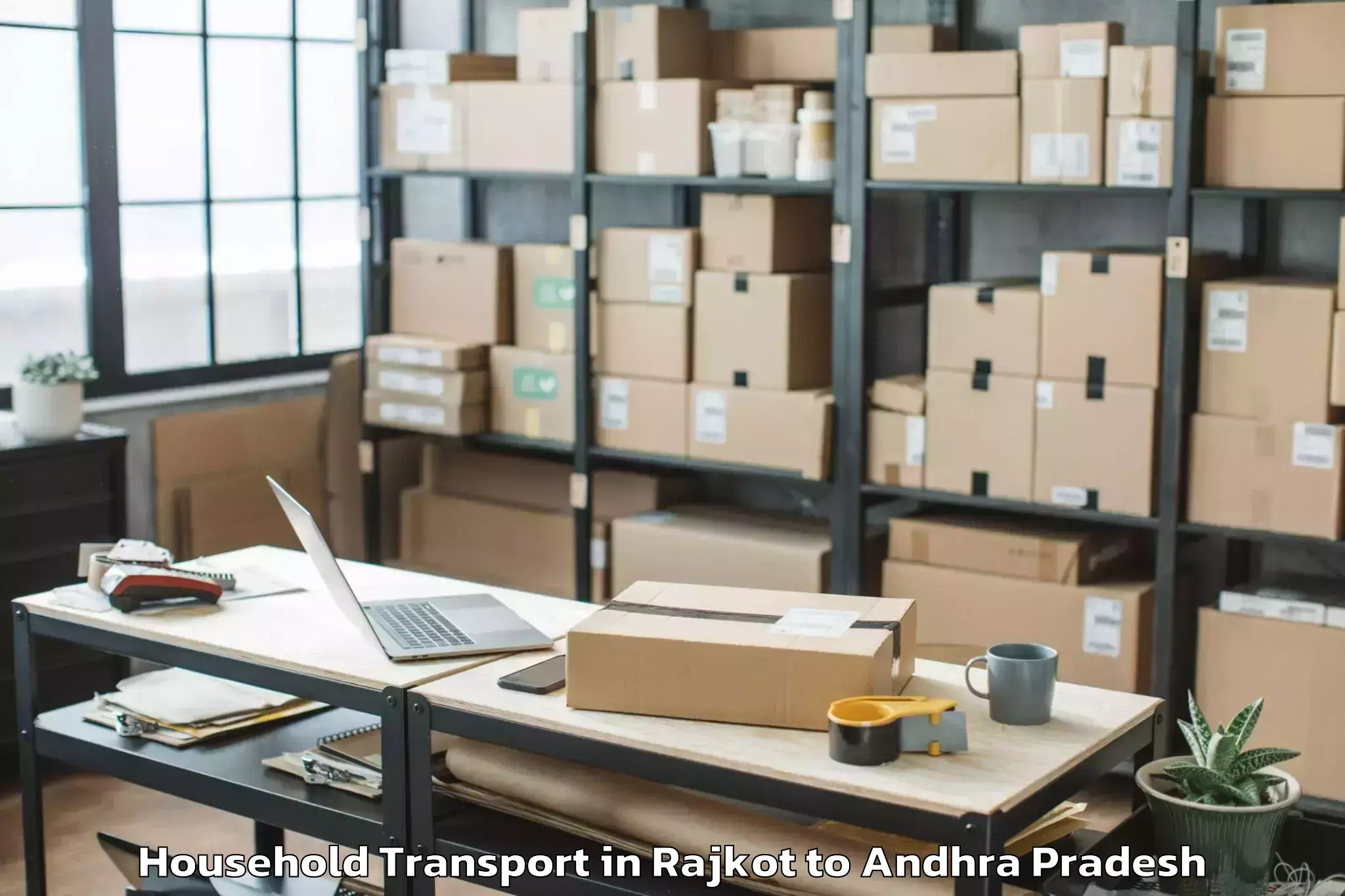 Quality Rajkot to Bellamkonda Household Transport